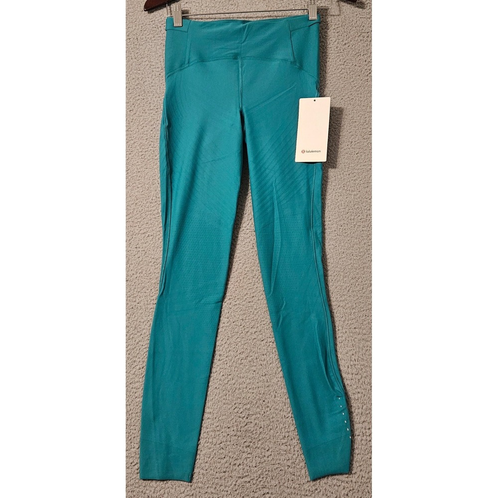 Lululemon Senseknit High-Rise Running Tight 28" Green Blue Women's Size 6 W5cz2s